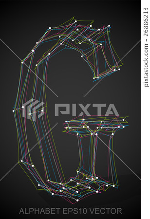 Vector illustration of a Multicolor sketched G. Vector illustration of a Multicolor sketched G. 26886213