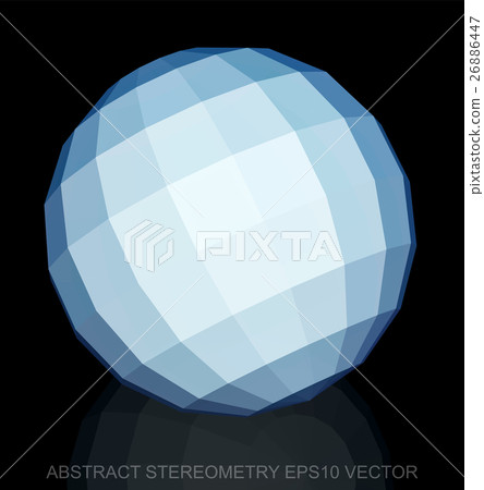 Abstract stereometry: low poly White Sphere. . Abstract stereometry: low poly White Sphere. . 26886447