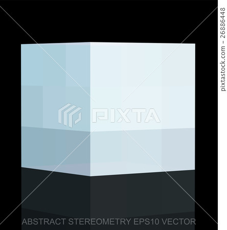 Abstract geometry: low poly White Cube.  26886448