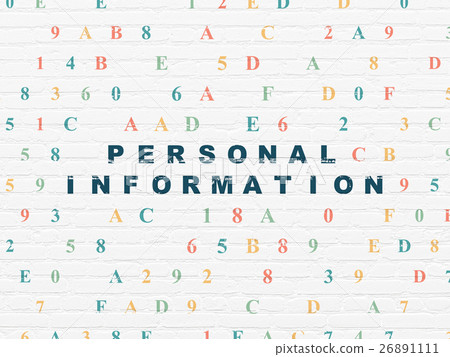 Privacy concept: Personal Information on wall Privacy concept: Personal Information on wall 26891111