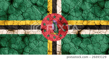 Dominica flag closeup texture background on dry cracked soil (high resolution 3D CG rendering ∕ coloring illustration) famine drought natural disaster Dominica flag closeup texture background on dry cracked soil (high resolution 3D CG rendering ∕ coloring illustration) famine drought natural disaster 26893129