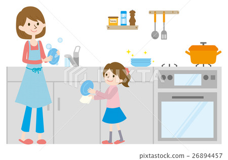 Assisting in dishwashing Assisting in dishwashing 26894457