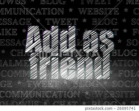 Social media concept: Add as Friend in grunge dark 26895741