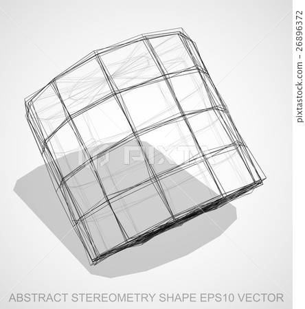 Abstract stereometry shape: Ink sketched Cylinder Abstract stereometry shape: Ink sketched Cylinder 26896372
