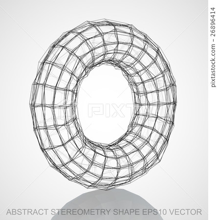 Abstract stereometry shape: Ink sketched Torus Abstract stereometry shape: Ink sketched Torus 26896414