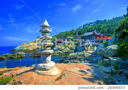 Haedong Yonggungsa Temple and Haeundae Sea. Haedong Yonggungsa Temple and Haeundae Sea. 26899855