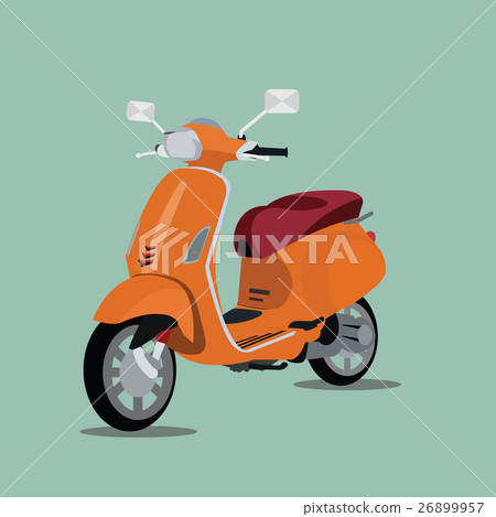 Orange scooter 3d 26899957