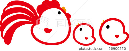 雞父母和孩子三隻蟑螂歲月小雞 26900250