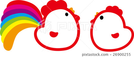 Two chickens Rooster year chick Two chickens Rooster year chick 26900255