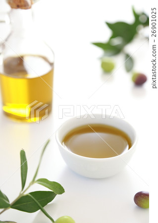 Olive oil and olive 26901025