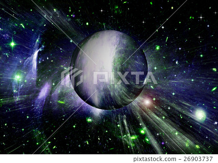 Stars, dust and gas nebula in a far galaxy 26903737