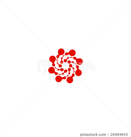 Abstract circle logotype. Unusual dotted round Abstract circle logotype. Unusual dotted round 26904643