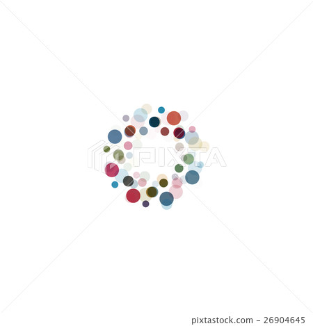 Abstract circle logotype set. Unusual dotted round Abstract circle logotype set. Unusual dotted round 26904645