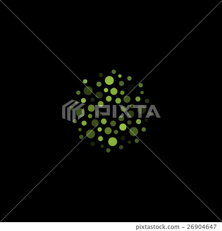 Abstract circle logotype. Unusual dotted round 26904647