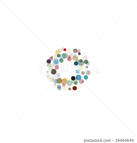 Abstract circle logotype set. Unusual dotted round Abstract circle logotype set. Unusual dotted round 26904649