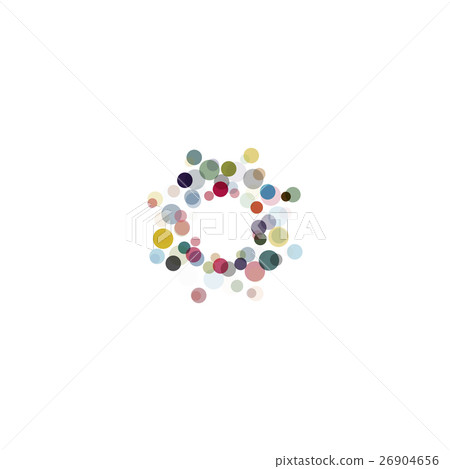 Abstract circle logotype set. Unusual dotted round 26904656