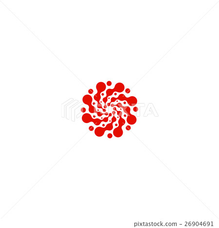 Abstract circle logotype. Unusual dotted round Abstract circle logotype. Unusual dotted round 26904691