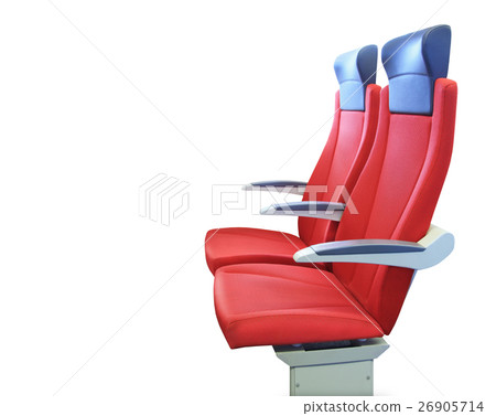 Modern red passenger chair isolated over white 26905714