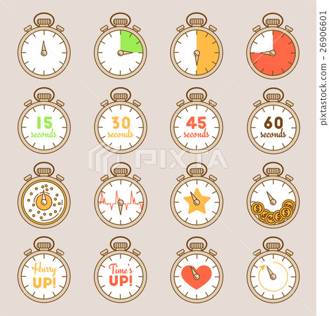 Vector line set of timers - Stock Illustration [26906601] - PIXTA