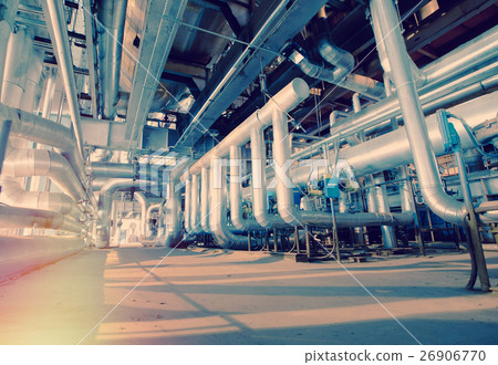 Industrial zone, Steel pipelines, valves and cable Industrial zone, Steel pipelines, valves and cable 26906770