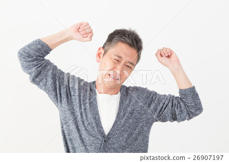 Male with stiff shoulders Male with stiff shoulders 26907197