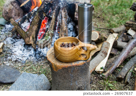 Outdoor coffee at camp 26907637
