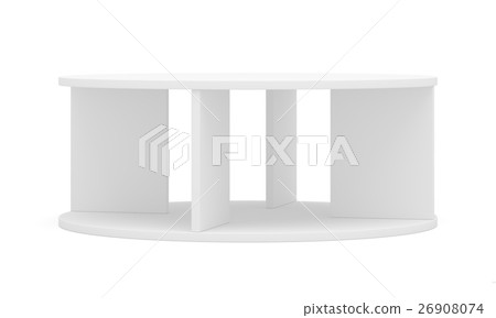 Empty round shelf for exhibition 26908074