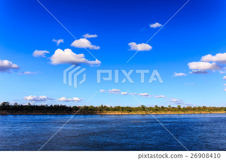 Sky and river On the bright sky along the Mekong  26908410