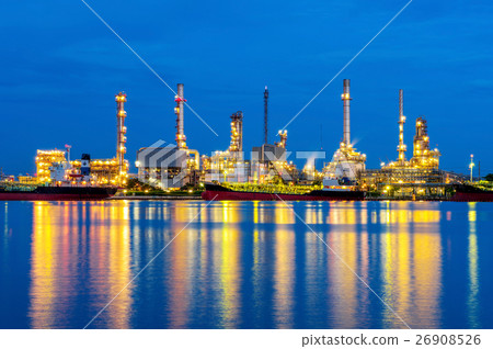 Oil refinery at night in Bangkok, Thailand. Oil refinery at night in Bangkok, Thailand. 26908526