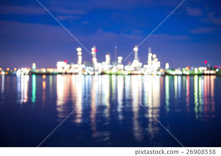Bokeh of oil refinery. Bokeh background. 26908538