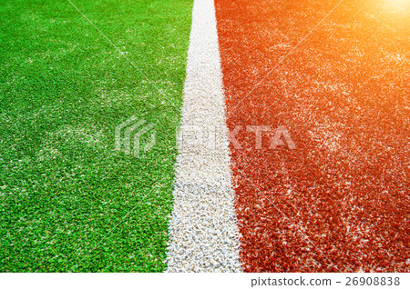 green soccer field. green soccer field. 26908838
