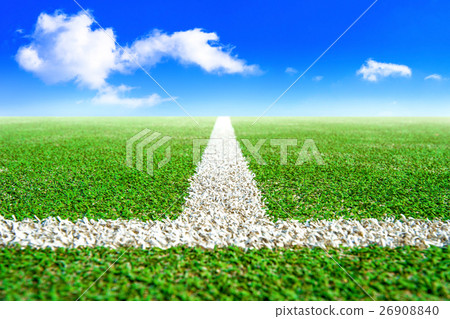 green soccer field. green soccer field. 26908840