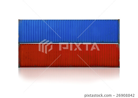 Old container isolated on white background. Old container isolated on white background. 26908842