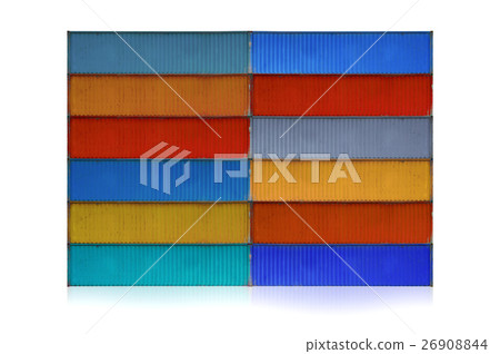 Old container isolated on white background. Old container isolated on white background. 26908844