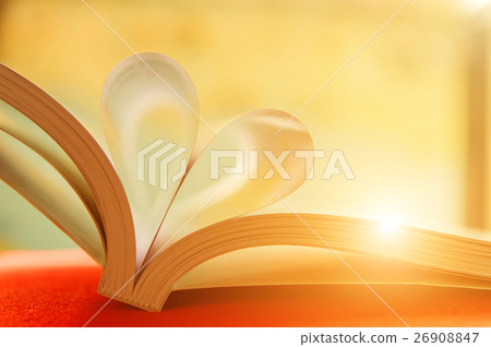 Heart with book pages.soft focus Heart with book pages.soft focus 26908847