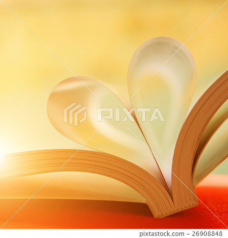 Heart with book pages.soft focus 26908848