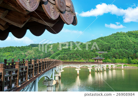 Wooden bridge or Wolyeonggyo bridge in Andong. 26908984