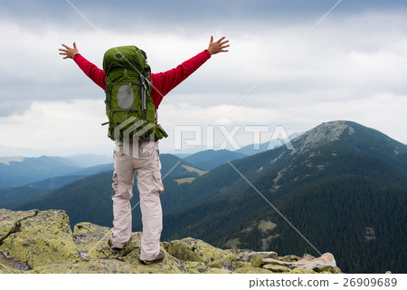 Hiker in mountains Hiker in mountains 26909689