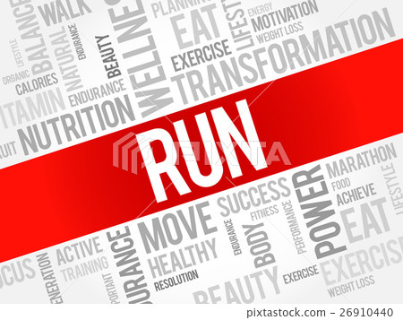 RUN word cloud, fitness, sport 26910440