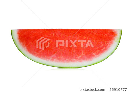 slice of fresh watermelon isolated on white 26910777