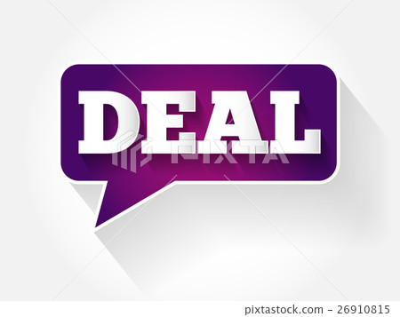 Deal text message bubble Deal text message bubble 26910815