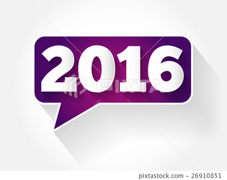 New Year 2016 text message bubble New Year 2016 text message bubble 26910851