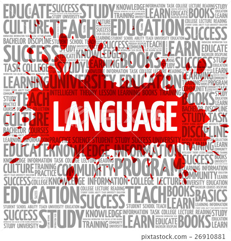 LANGUAGE word cloud, education concept LANGUAGE word cloud, education concept 26910881