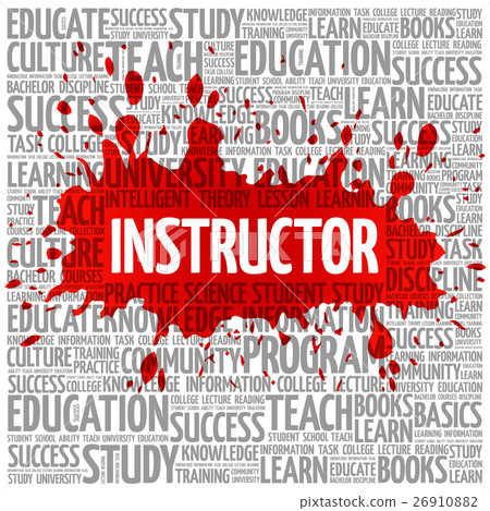 INSTRUCTOR word cloud, education concept 26910882