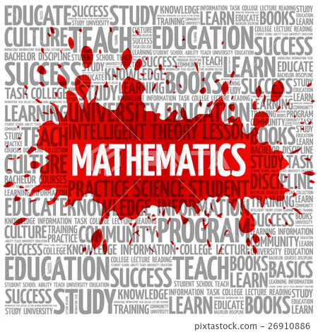 Mathematics word cloud, education concept 26910886