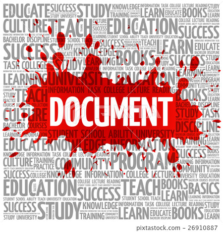 DOCUMENT word cloud, business concept DOCUMENT word cloud, business concept 26910887