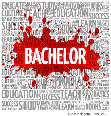Bachelor word cloud, education concept Bachelor word cloud, education concept 26910888