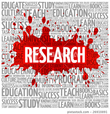 Research word cloud, business concept Research word cloud, business concept 26910891