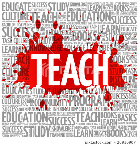TEACH word cloud, education concept 26910907