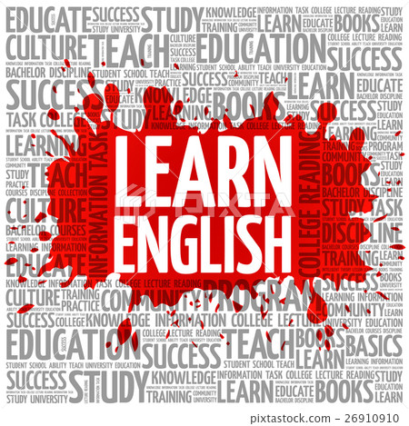Learn English word cloud, education concept Learn English word cloud, education concept 26910910